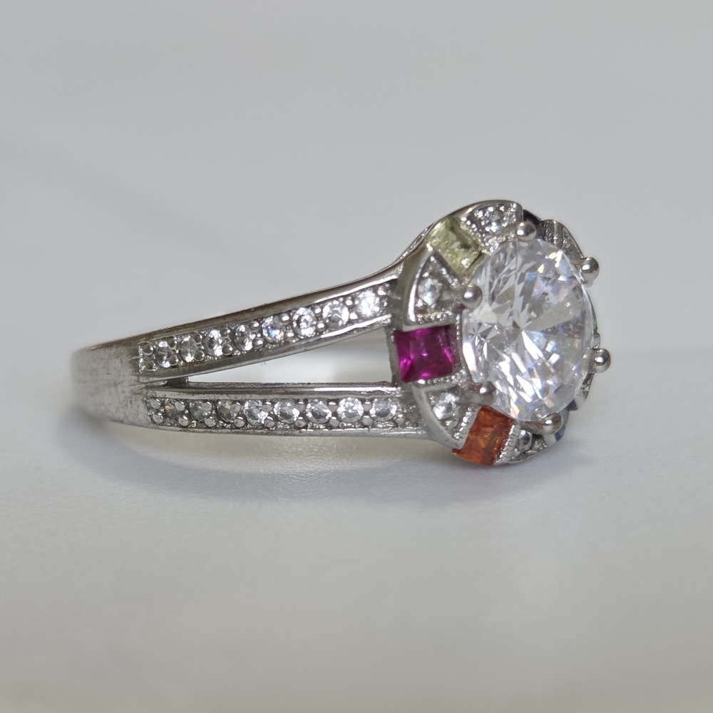 RARE✨️Rainbow 🌈 Spectrum Ring - Size 8 LGBTQ2+Pride Multicolour Charmed Aroma - Picture 9 of 14